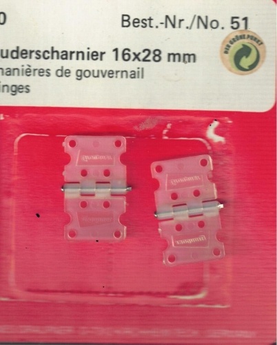Ruderscharnier 16x28mm