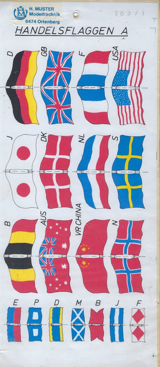 Handelsflaggen Dekorbogen