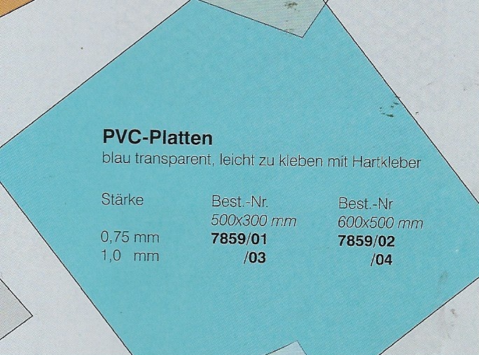 PVC-blau 300x500x1.0mm