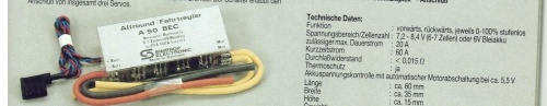 Allroundregler A90 BEC  vorw/r&uuml;ckw  B-Ware