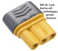 Amass 3-polige Goldbuchse MR-30 mit Isolierkappe