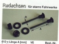 Radachsen für starre Fahrwerke 30x3