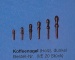 Koffeenagel Holz dunkel 14mm